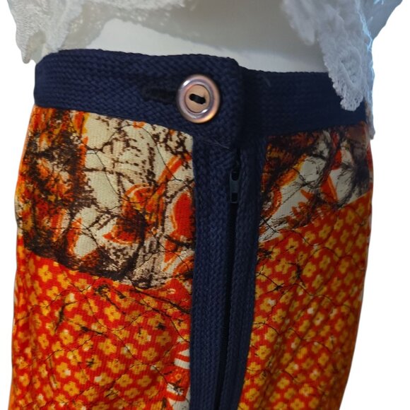 Vtg 60's-70's Adelaar by Aristocrat Quilted Maxi Skirt Op-Art Honeycomb Patterns - Picture 9 of 10